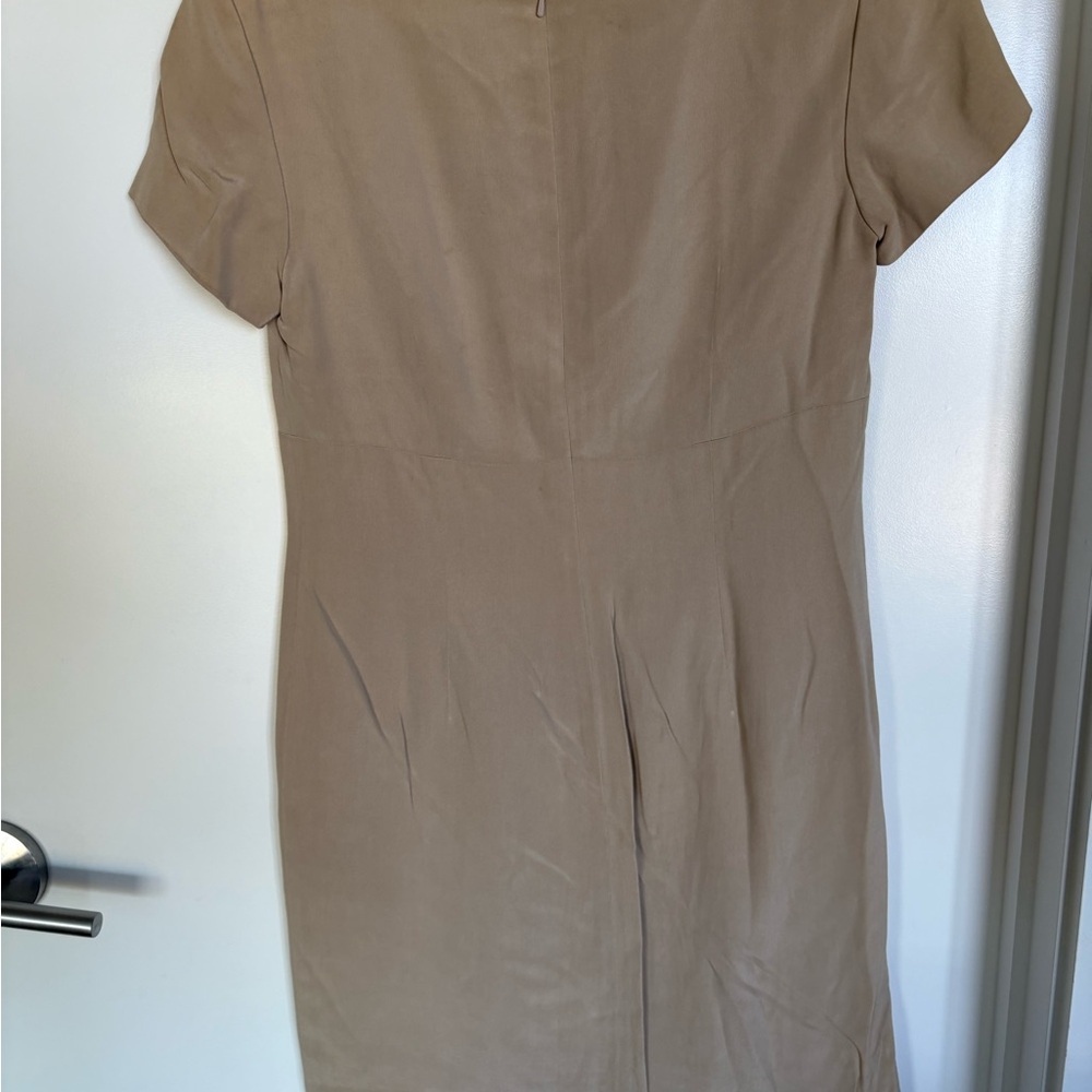 Chic Tan Short Sleeve Dress